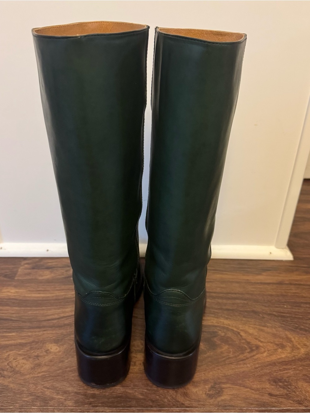Frye Campus Boots Dark Green Leather Over-The-Knee Riding Boots - Picture 5 of 13